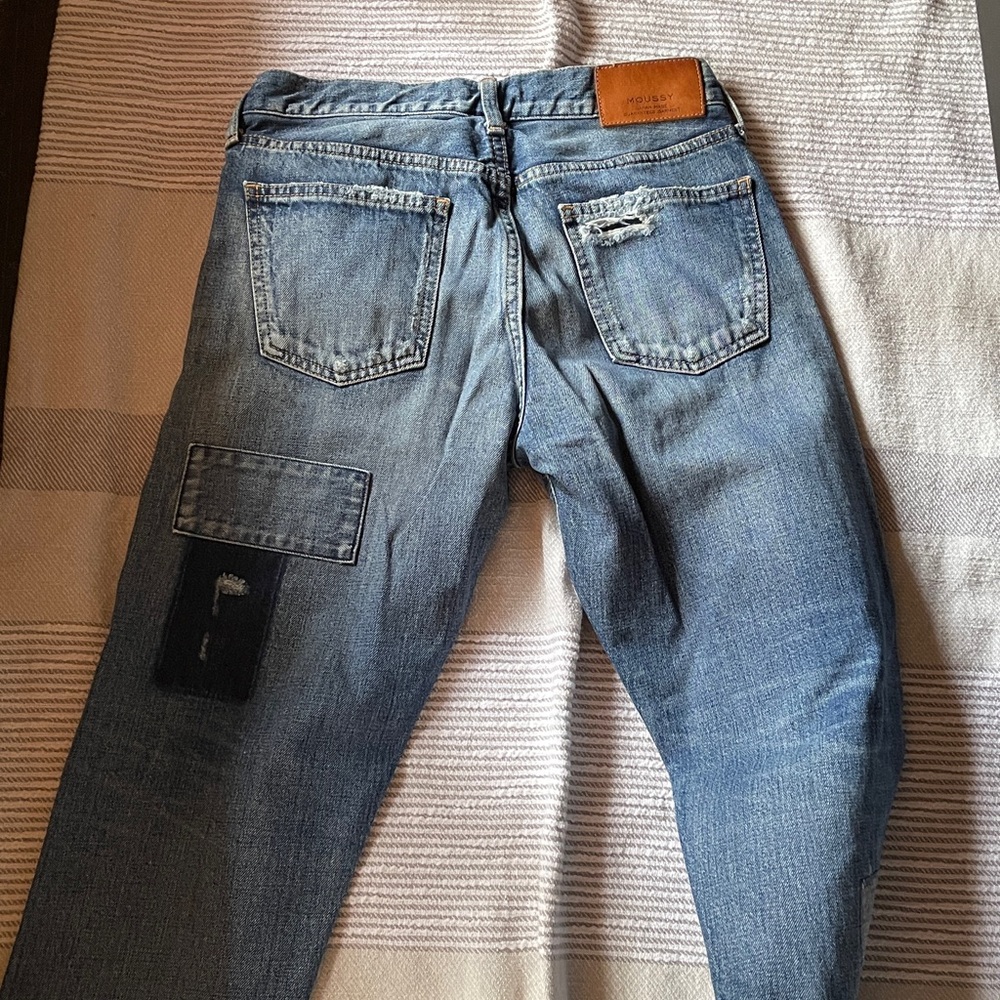 Moussy Patchwork Medium Blue Jeans - image 3